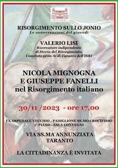 I tarantini Nicola Mignogna e Giuseppe Fanelli nel Risorgimento italiano