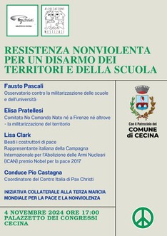 RESISTENZA NONVIOLENTA PER UN DISARMO DEI TERRITORI E DELLA SCUOLA