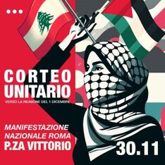 CORTEO UNITARIO A ROMA PER IL POPOLO PALESTINESE