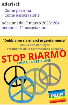 Mezz'ora per la pace: no al Riarmo