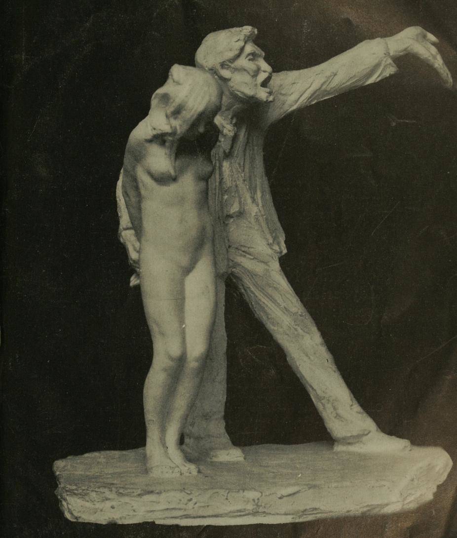 Statua di una ragazzina catturata nella "tratta delle bianche", come la prostituzione veniva chiamata nel XIX secolo.