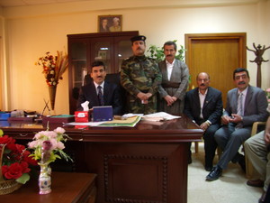 Al Municipio di Ciamciamal con Nawzad Jalal Muhamad e Khder Kareem