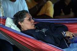 La ex comandante guerrigliera Dora Maria Tellez durante lo sciopero della fame