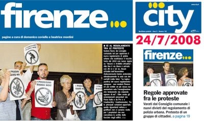 La protesta con i cartelli "I prossimi siamo noi" pubblicata su City Firenze