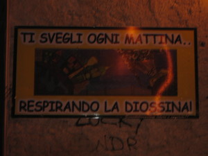 Cartelloni contro la diossina a Taranto (ottobre 2008)