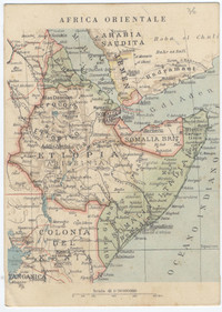Cartina Africa Orientale dell'epoca (3° Alla Conquista dell'Impero)