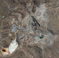 Cerro de Pasco vista dal satellite
