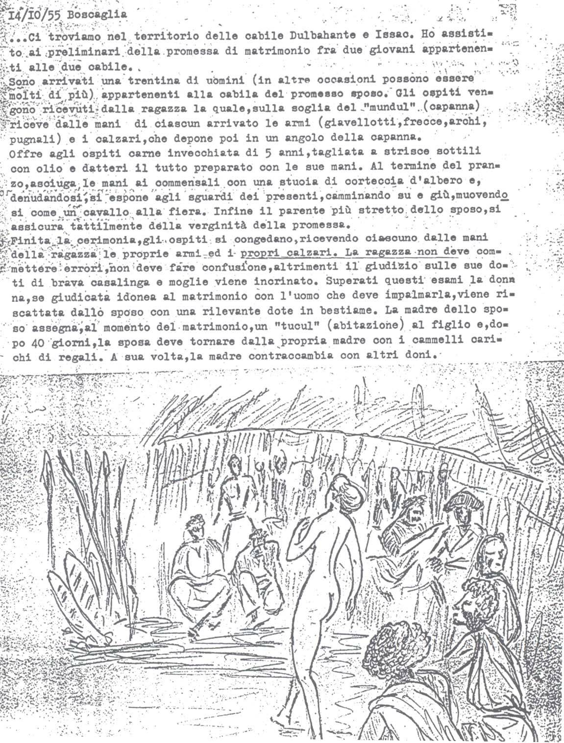 Diario Sabbetta addentrato nelle usanze somale racconta una promessa di matrimonio (7° Alias Mohamed nella boscaglia somala)