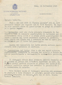 Maymone comunica a Sabbetta che non può essere presente nella Tenuta a  Tormancina ma a distanza gli darà le direttive sulla conduzione dell'Azienda (14° IO & Maymone)