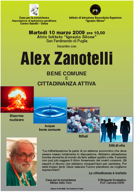 Manifesto Conferenza Alex Zanotelli