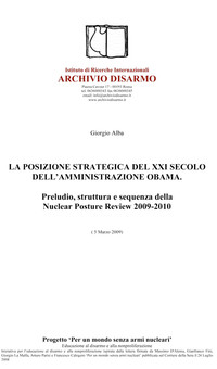Preludio, struttura e sequenza della Nuclear Posture Review 2009-2010