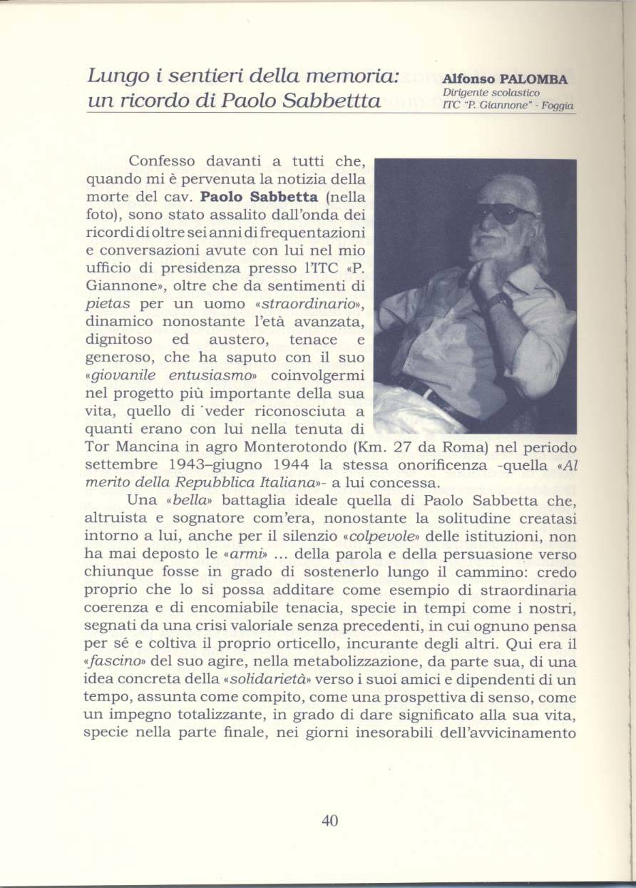 "L'Albatro" rivista culturale dell'I.T.C.  Giannone di Foggia- ottobre 2008 pg. 1