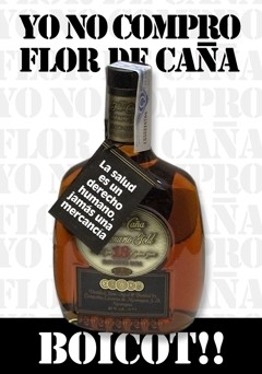 Boicottaggio al rum Flor de Caña