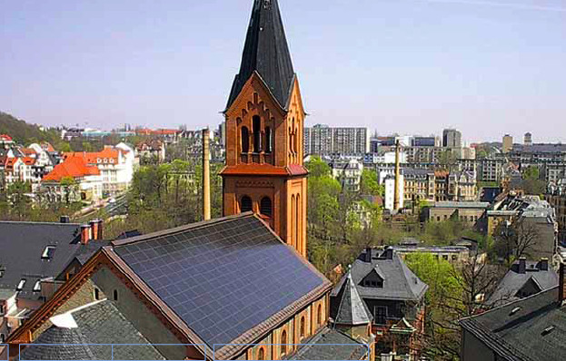 Impianto fotovoltaico della Chiesa Cattolica di Blauen (Germania).