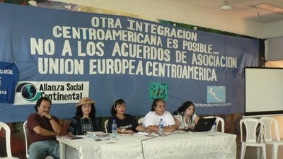 Movimenti sociali e reti riunite a Managua (Foto G. Trucchi)