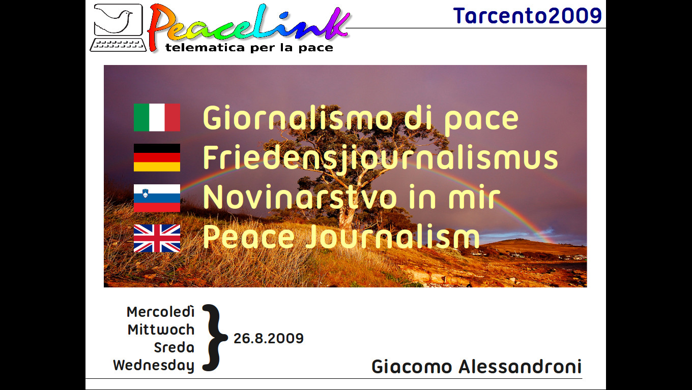 Giornalismo di pace, il power point di PeaceLink