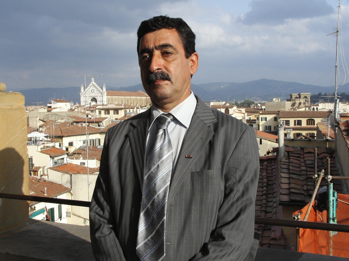 Khder Kareem sindaco di Halabja, nella precedente visita a Firenze del 2006
