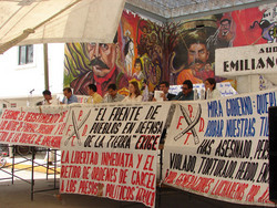 Conferenza stampa dell'associazione Fronte del popolo in difesa della terra © Centro de Derechos Humanos Agustin Pro Juarez