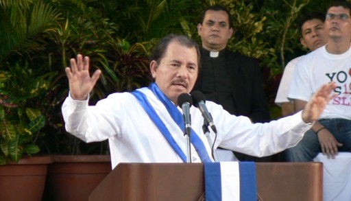 Daniel Ortega durante l'inaugurazione del quarto anno di governo © (Foto G. Trucchi)