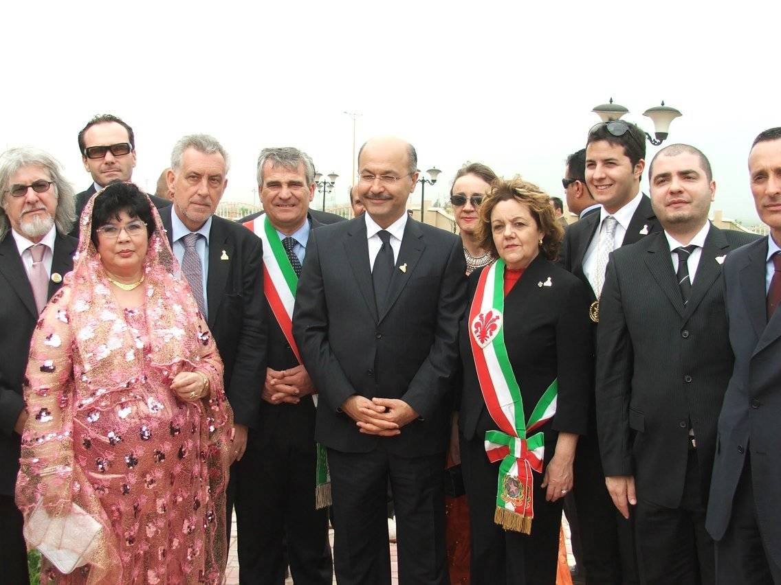 La delegazione italiana a Halabja