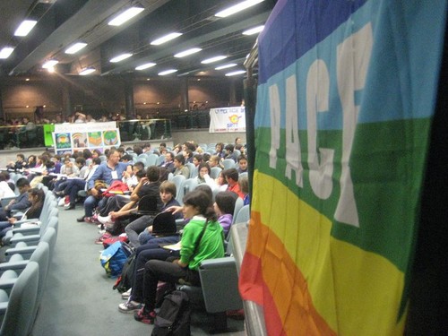 Assemblea plenaria studenti scuole medie a Perugia nell'auditorium della Centro Congressi Aldo Capitini