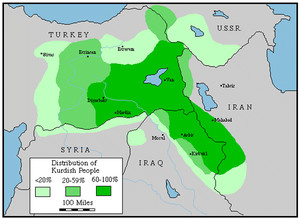 Curdi, distribuzione geografica