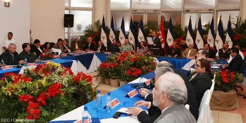 Poteri dello Stato nicaraguense riuniti a Managua (Foto CCC)
