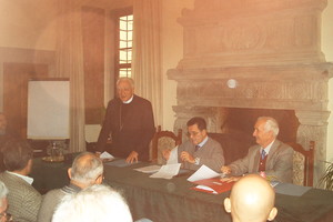 Seminario del Centro Studi economico sociale di Pax Christi sul tema: L'Europa tra pace e democrazia. ( don Luigi Bettazzi, Romano Prodi, Umberto Allegretti )