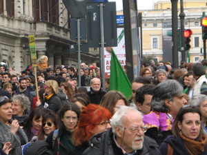 I partecipanti in marcia