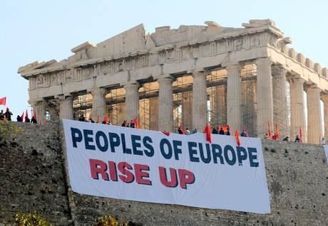 Proteste sull'Acropoli.