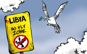 IL TESTO DELLA RISOLUZIONE ONU PREVEDE L'INTERDIZIONE DEI VOLI PER BOMBARDARE. Infatti la risoluzione n.1973 dell'Onu "delibera di imporre un’interdizione su tutti i voli nello spazio aereo della Jamahiriya Araba di Libia, allo scopo di contribuire a proteggere i civili; delibera altresì che l’interdizione imposta dal paragrafo 6 non si applicherà ai voli il cui unico scopo sia di carattere umanitario, come quello di prestare assistenza o agevolare la prestazione di assistenza". Come mai la risoluzione ONU votata per evitare i bombardamenti di Gheddafi invece viene violata dalla Nato per bombardare Tripoli?