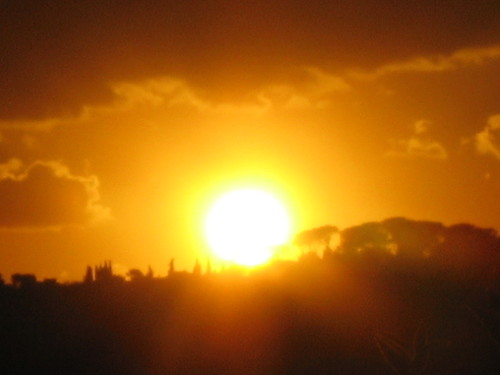 Tramonto dal giardino della Casa petr la Pace - anno 2008