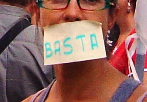 Roma 29 settembre 2011, piazza del Pantheon. Nessun bavaglio per l'informazione 