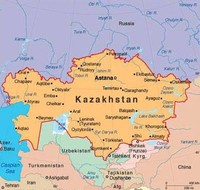 kazakhstan map