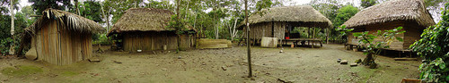 Village indigène dsns le Parc du Manu, au Perou