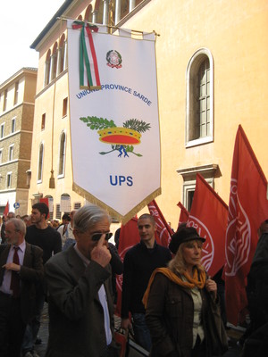Roma 25 aprile 2012. Le province sarde presenti alla Marcia per l'amnistia e la giustizia
