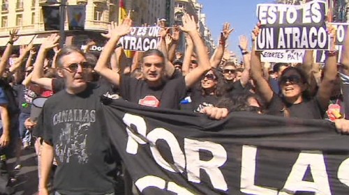 Dimostrazioni di piazza in Spagna