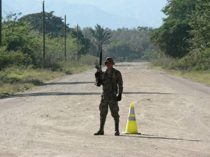 Militarizzazione del Bajo Aguán, Honduras © (Foto G. Trucchi)