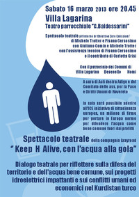 16 marzo 2013 - Keep  H  Alive, con l’acqua alla gola