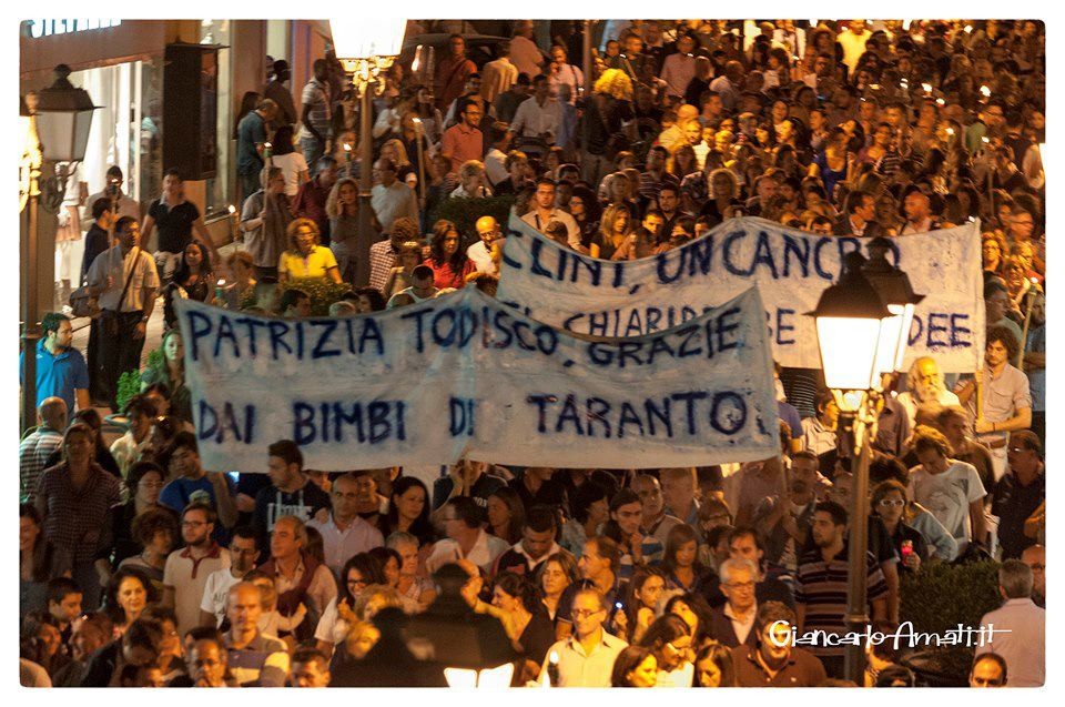 Taranto, 15 dicembre 2012. Espressioni di gratitudine per il giudice per le indagini preliminari di Taranto