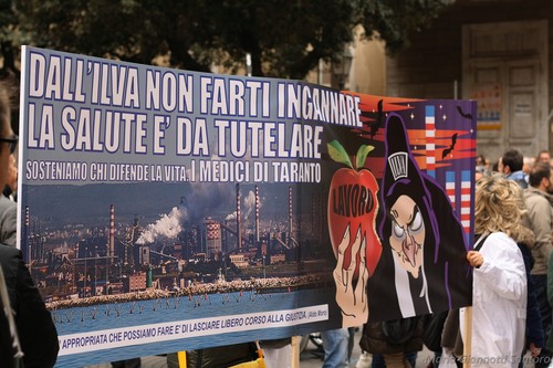 Taranto 7 aprile contro il decreto salva ilva