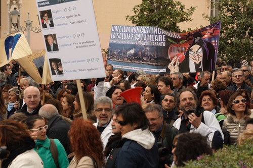 Taranto 7 aprile contro il decreto salva ilva