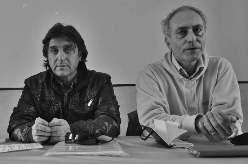 Alessandro Marescotti e Fabio Matacchiera in conferenza stampa