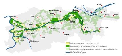 Mappa del bacino della Ruhr