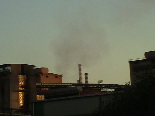 Reparto agglomerato (elettrofiltri) Fumi convogliati di uno dei forni dove avviene la sinterizzazione del minerale.