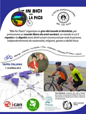 Volantino "Bike for Peace"