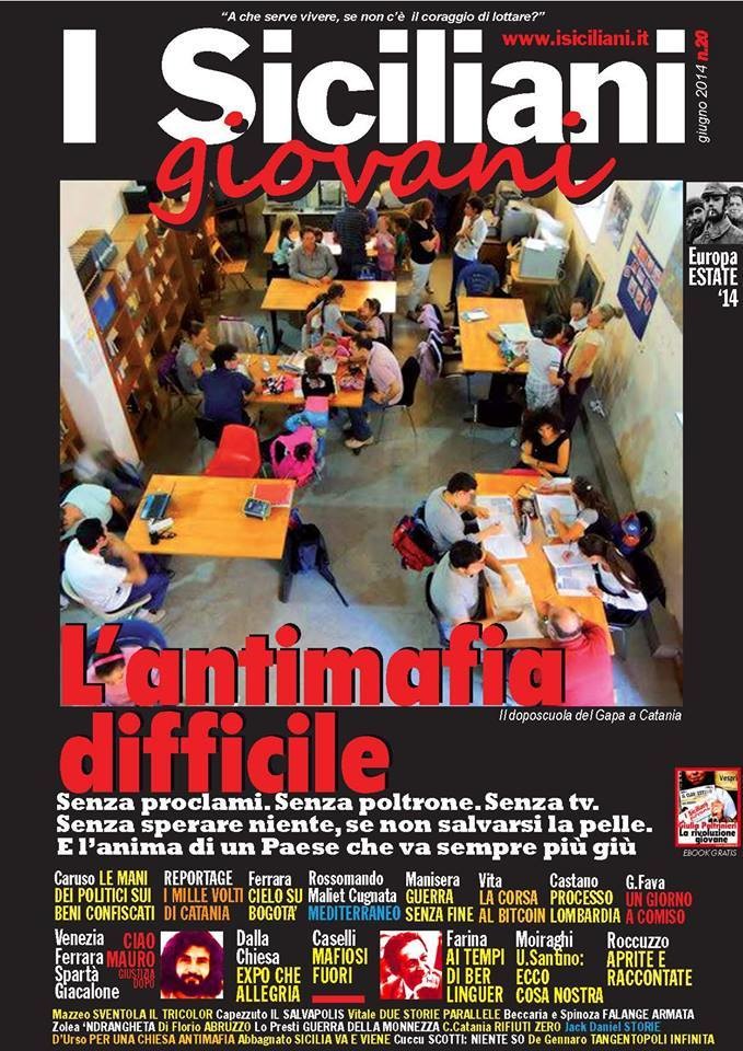 copertina I Siciliani Giovani n. 20 - Giugno 2014