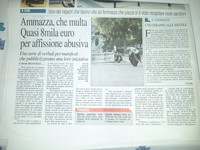 Multe per otto mila € a Ammazza che piazza, articolo pubblicato sul quotidiano di Puglia e Bailicata e commento del direttore, Camarda 
