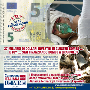 Rete Italiana per il Disarmo Campagna Mine disinvestment cluster bombs