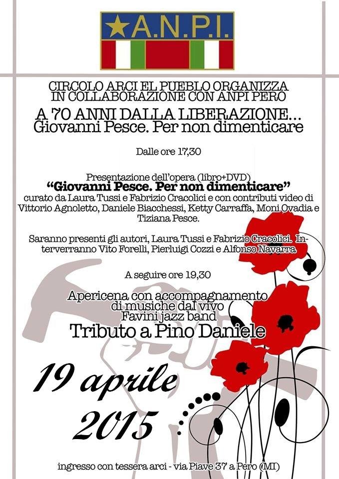 Domenica 19 Aprile 2015 ore 17.30 a Pero (Milano)